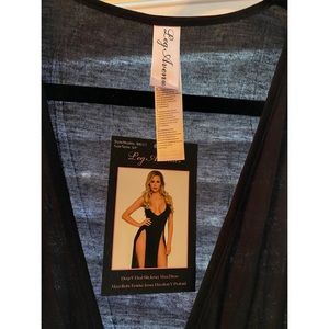 Drop-V Dual Slit Maxi Dress